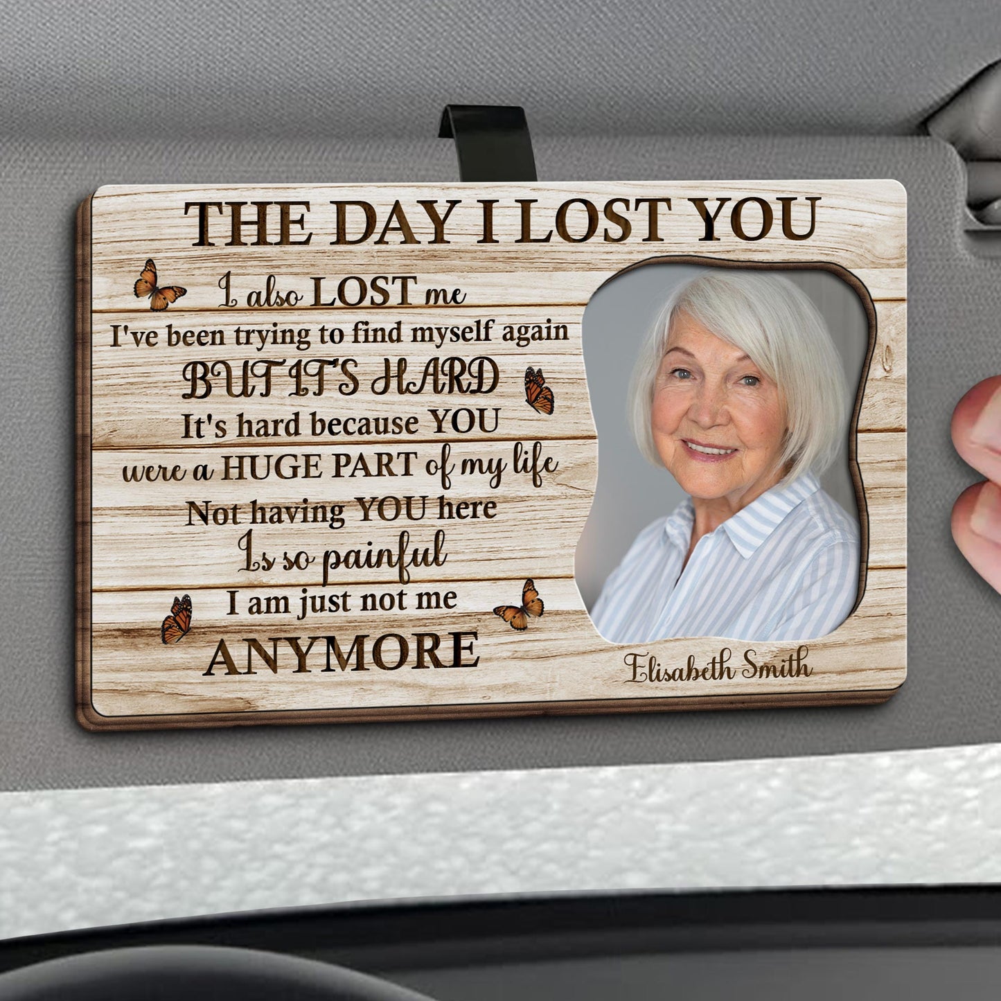 The Day I Lost You Memorial Photo Frame With Butterflies