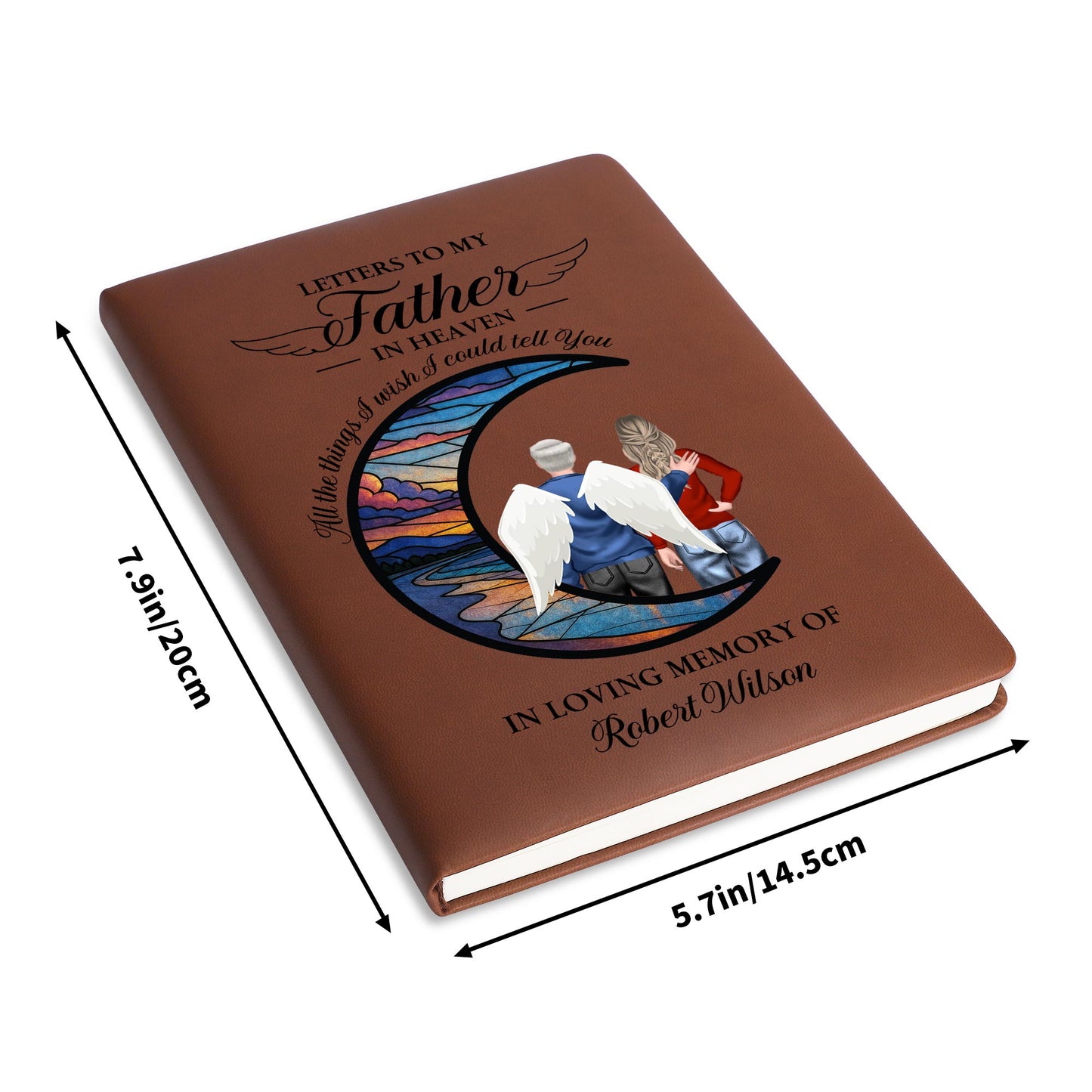Letters To My Father In Heaven, Stained Glass And Wings Design