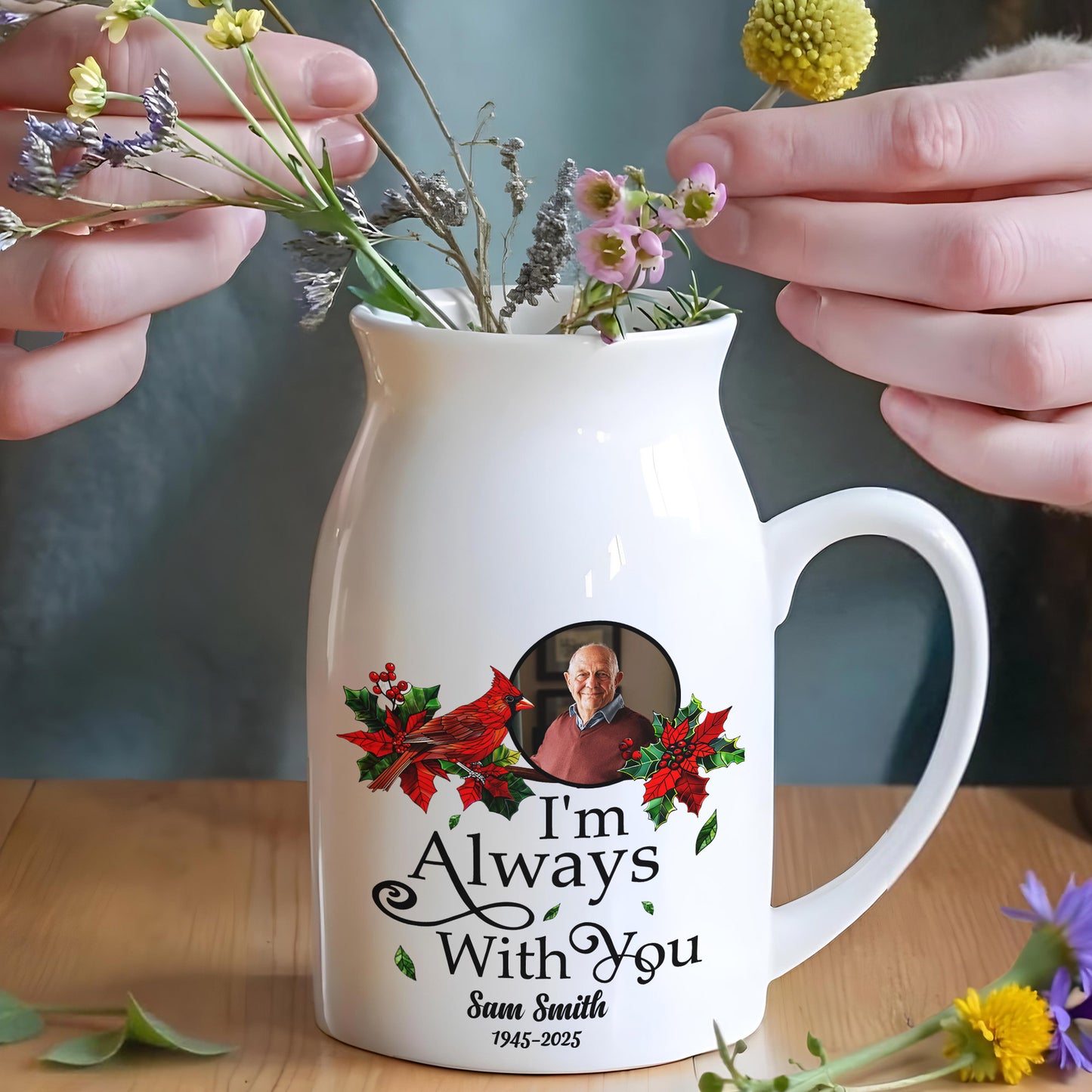 I'm Always With You Cardinal And Holly Design