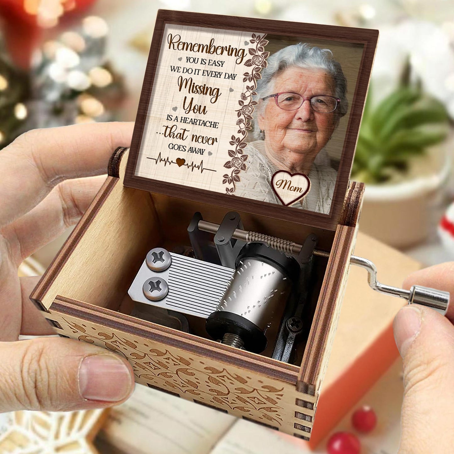 Remembering You Is Easy, Missing You Is A Heartache - Custom Music Box With "You Are My Sunshine" Tune - HME166_MZB