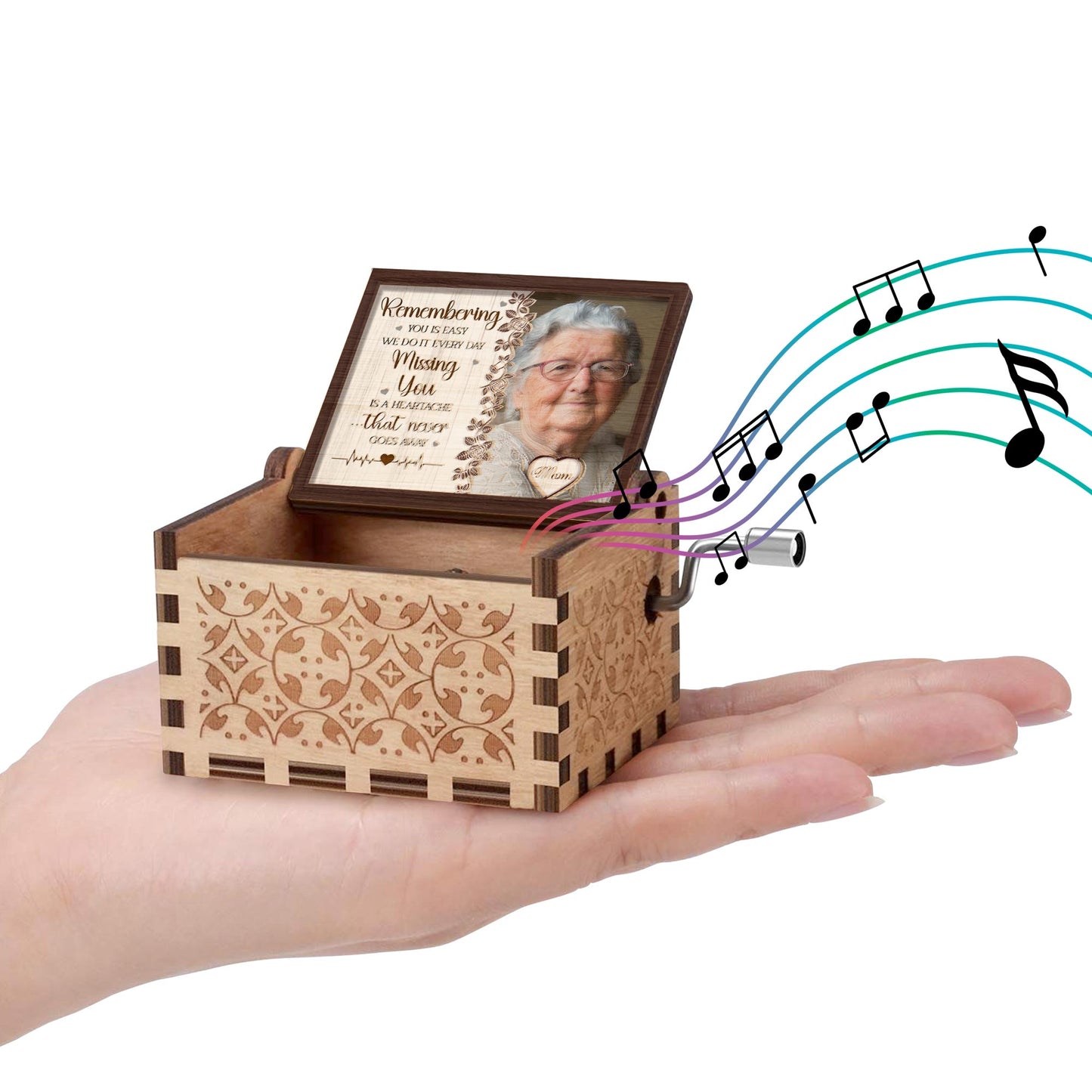 Remembering You Is Easy, Missing You Is A Heartache - Custom Music Box With "You Are My Sunshine" Tune - HME166_MZB