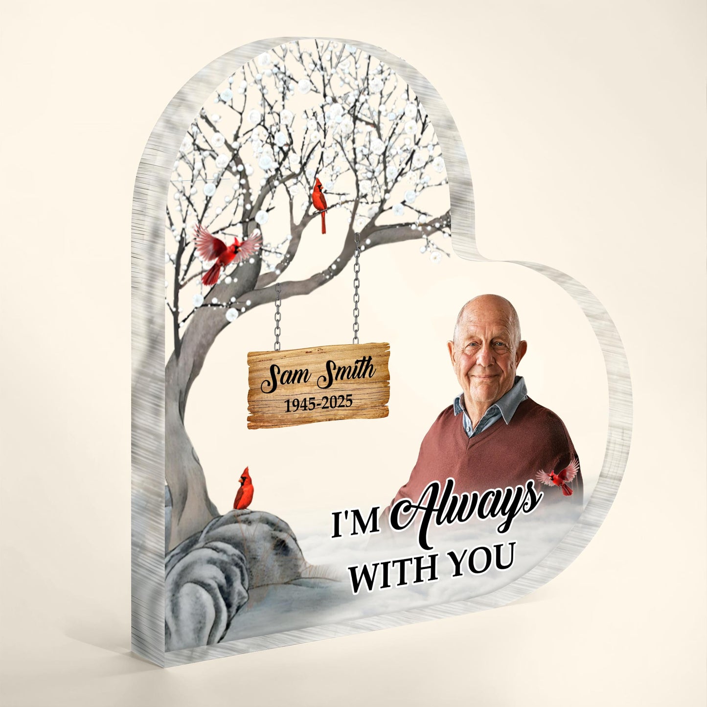 I'm Always With You, Memorial Tree And Birds Plaque