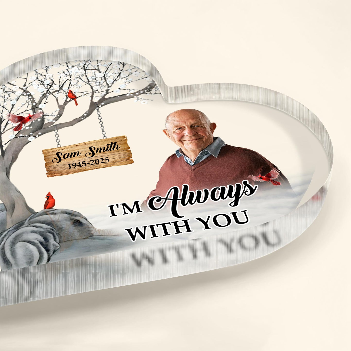 I'm Always With You, Memorial Tree And Birds Plaque