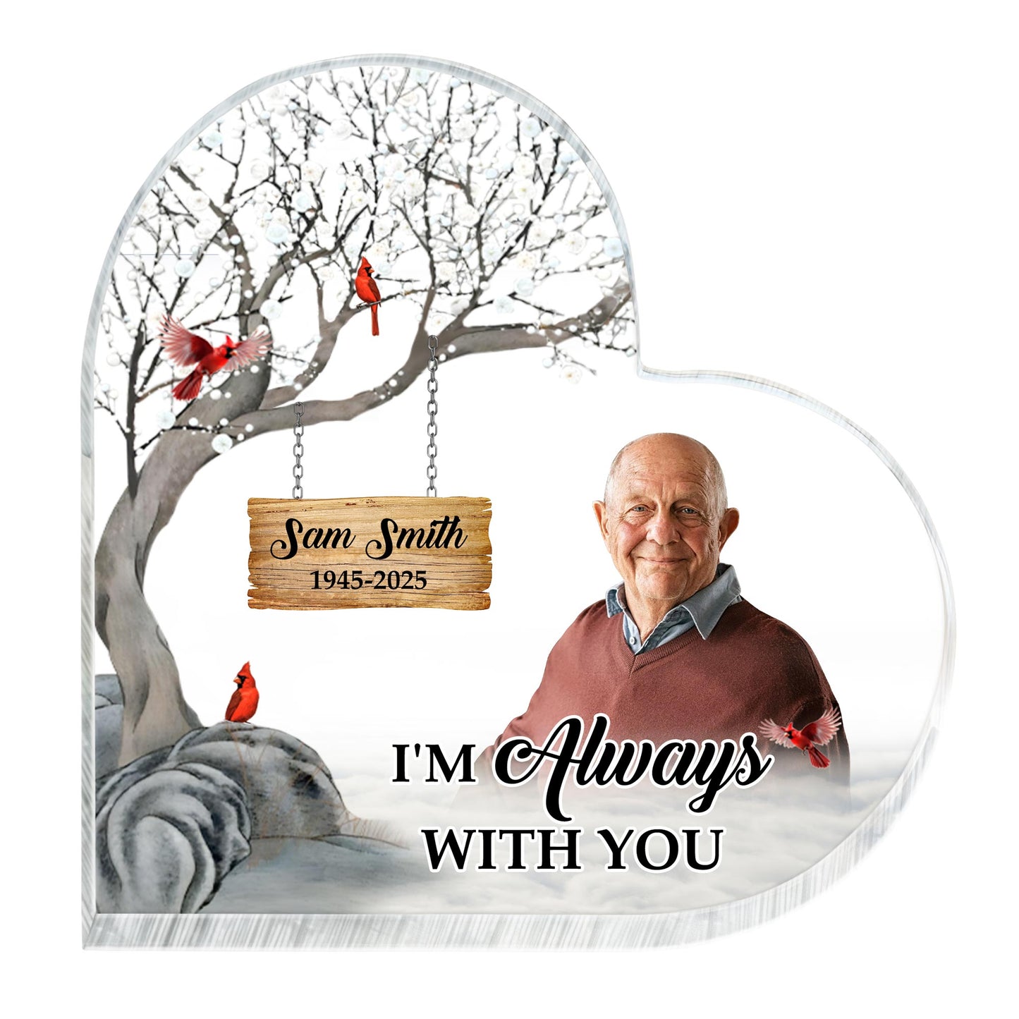 I'm Always With You, Memorial Tree And Birds Plaque
