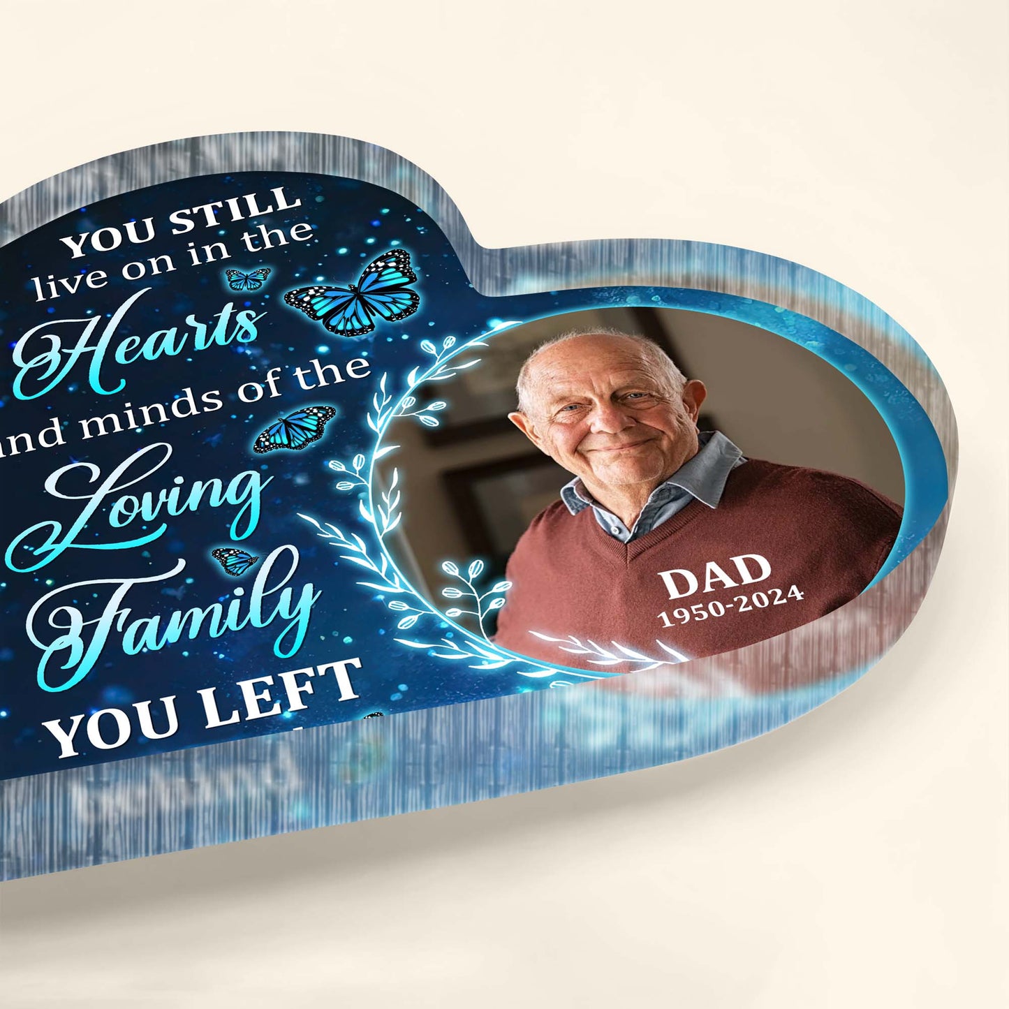 Living On In Our Hearts Loving Family Memorial Tribute