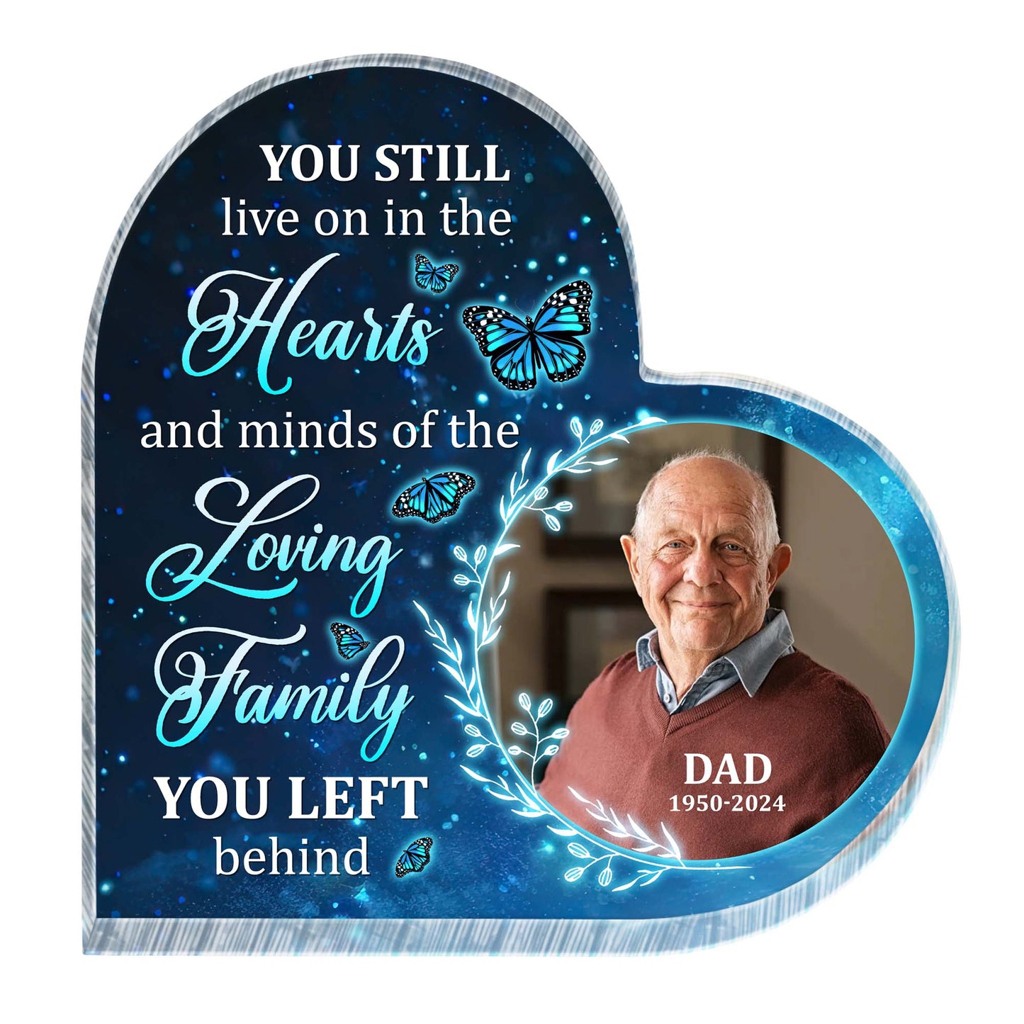 Living On In Our Hearts Loving Family Memorial Tribute