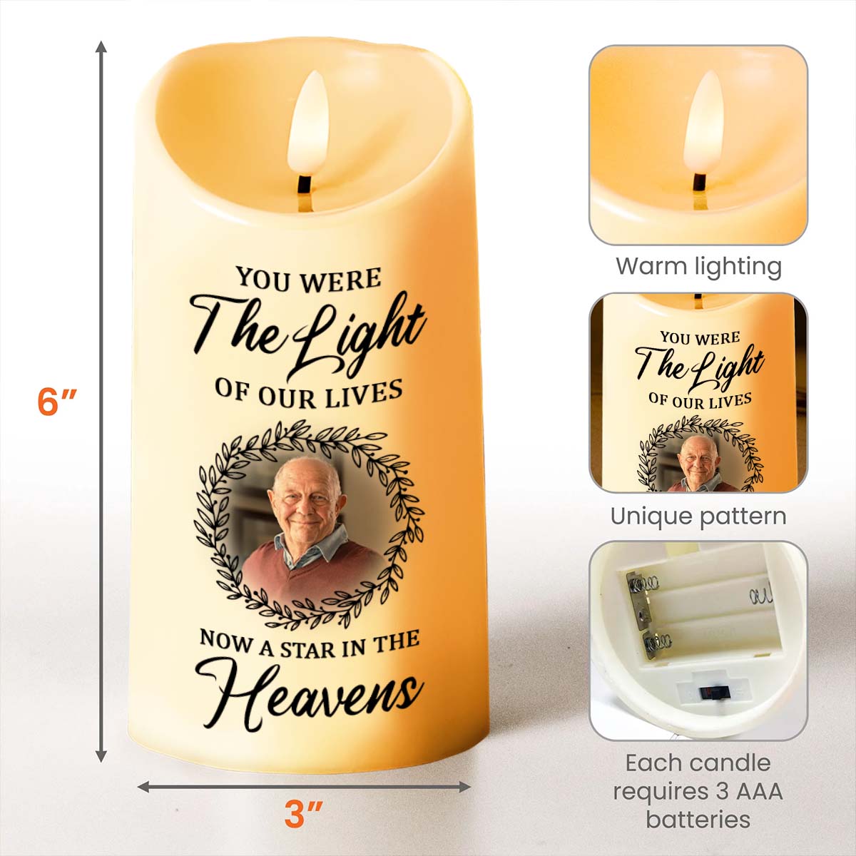 You Were The Light Of Our Lives, Now A Star In The Heavens, Candle
