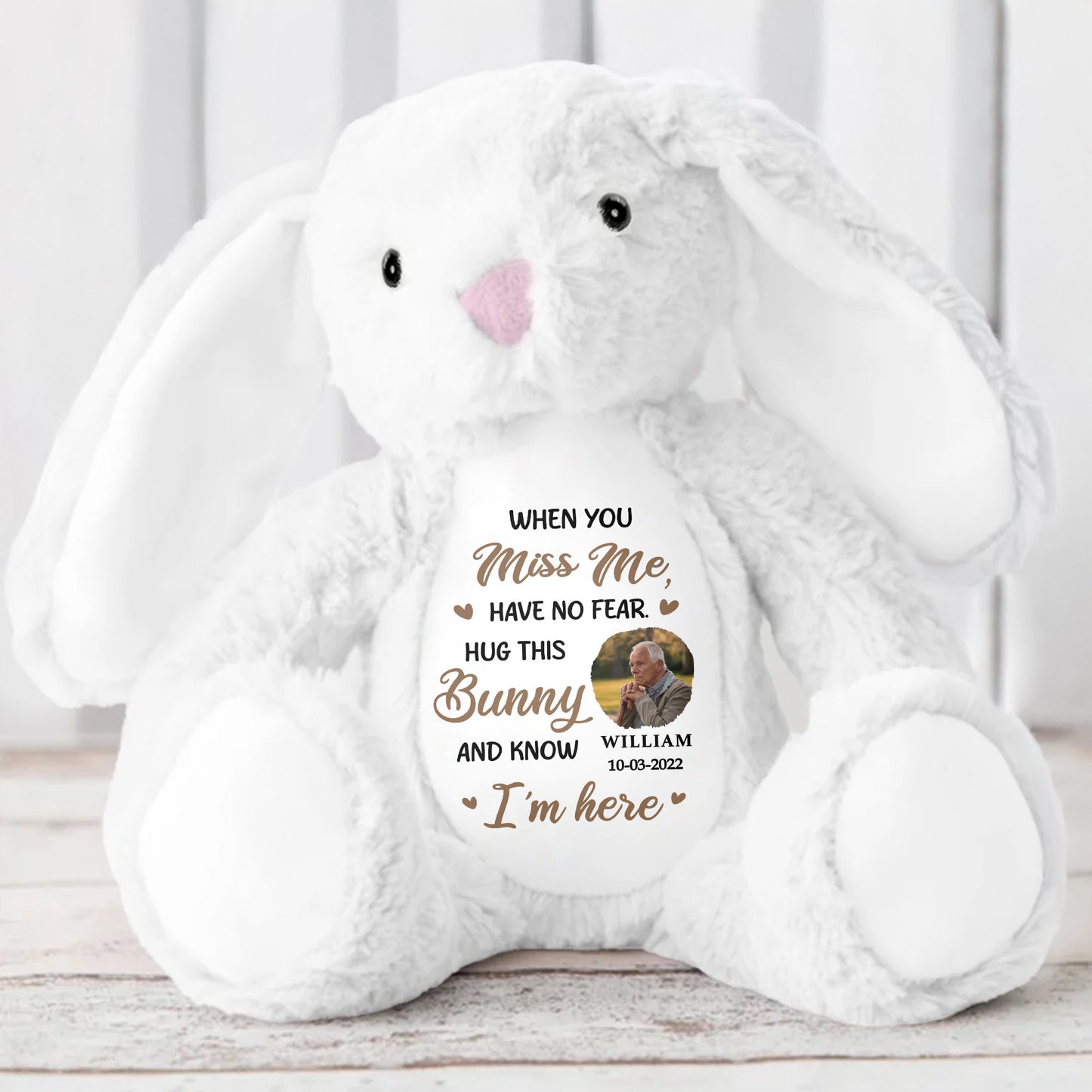 When You Miss Me, Have No Fear, Hug This Bunny