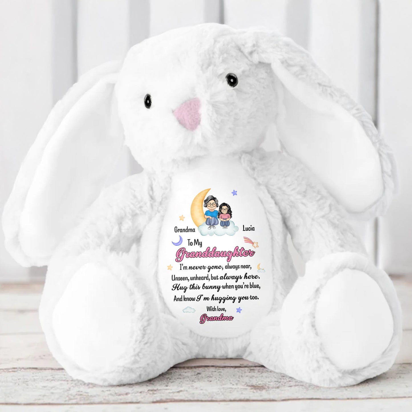 To My Granddaughter, I'm Never Gone, Always Near, Stuffed Bunny