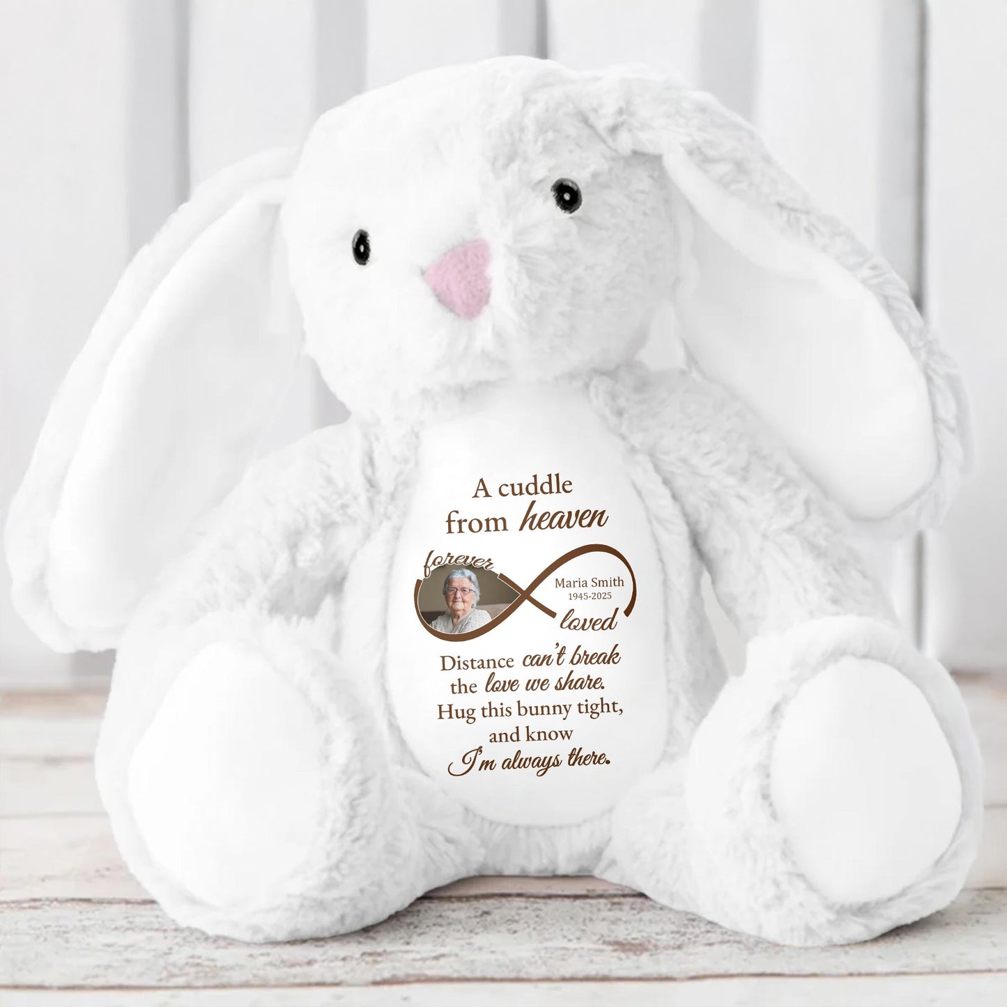A Cuddle From Heaven, Distance Can't Break The Love We Share, Stuffed Bunny