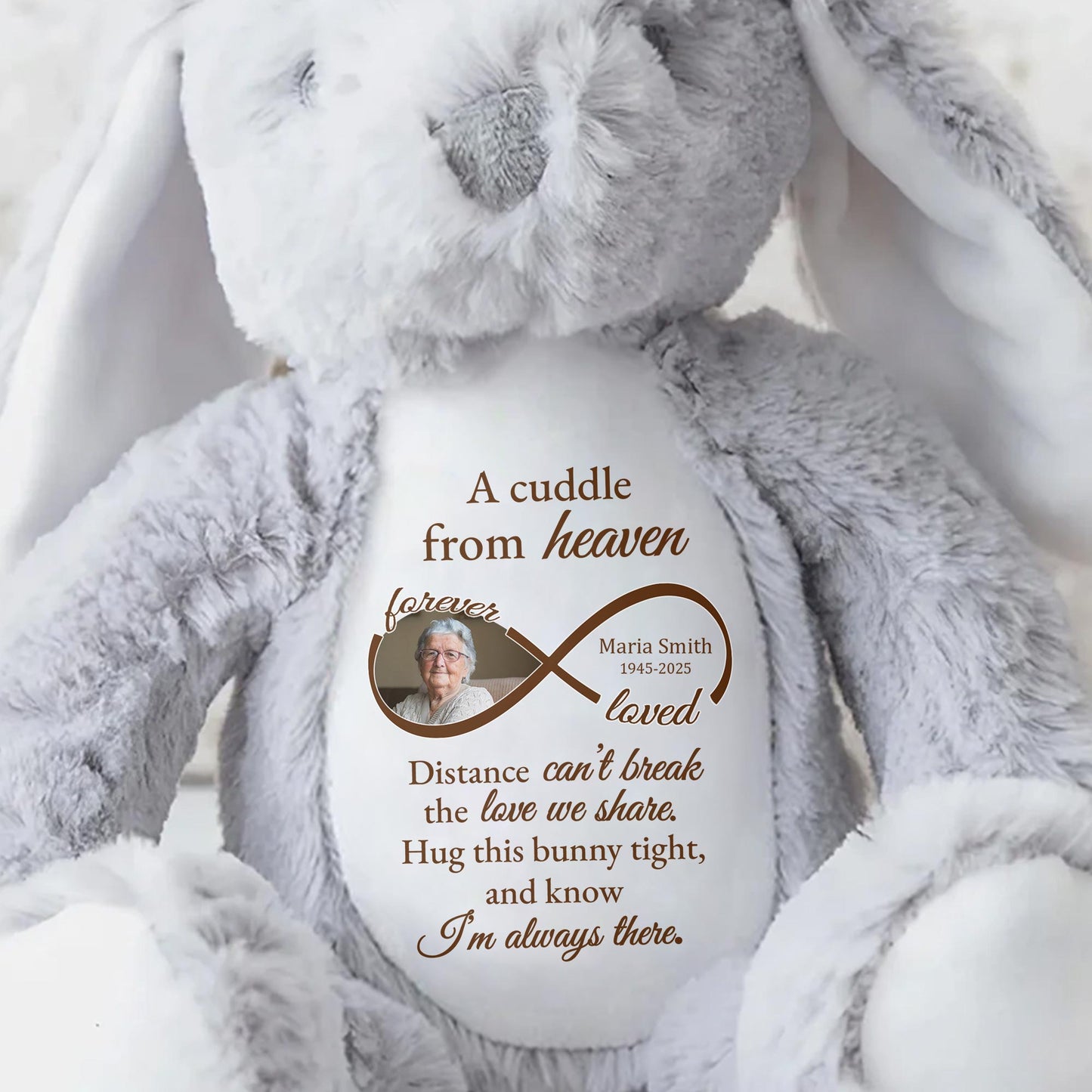 A Cuddle From Heaven, Distance Can't Break The Love We Share, Stuffed Bunny