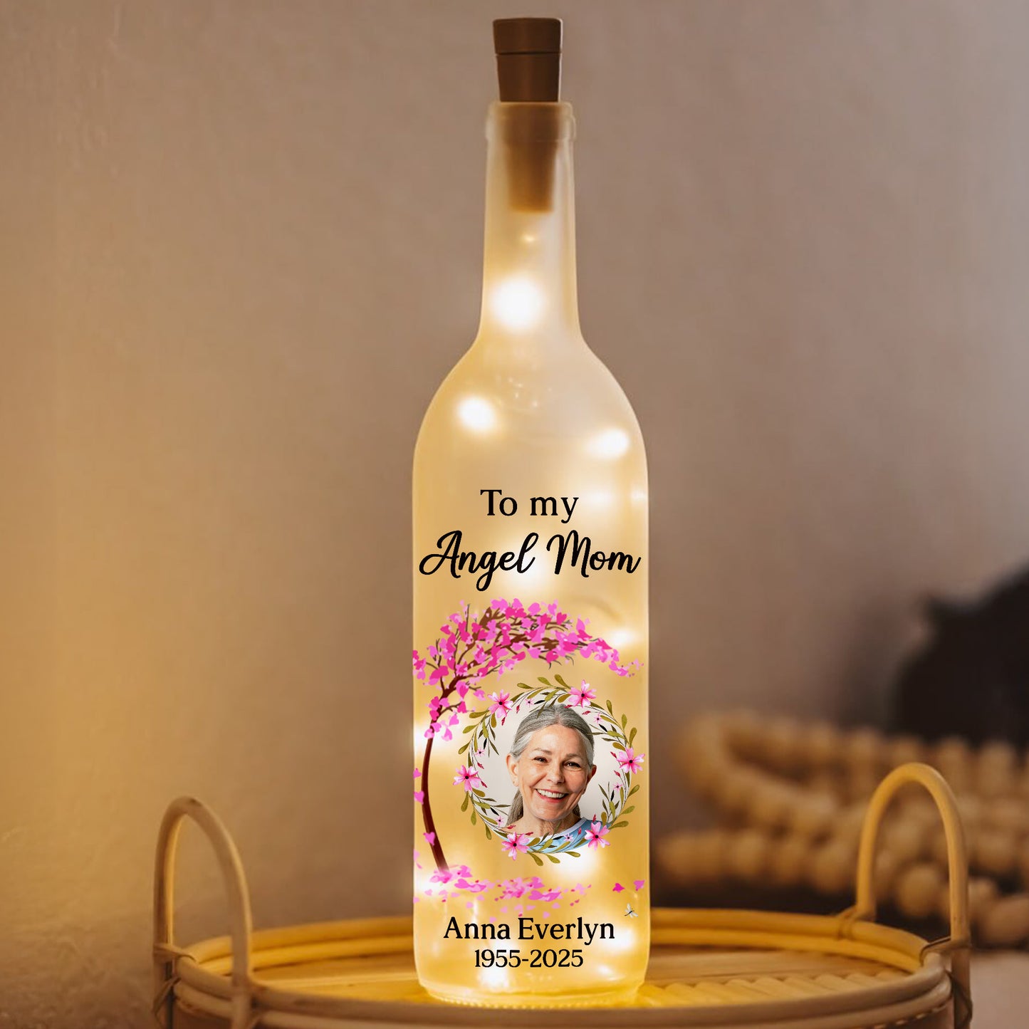 To My Angel Mom, You Are The Light In My Darkest Day, Flowers And Butterflies