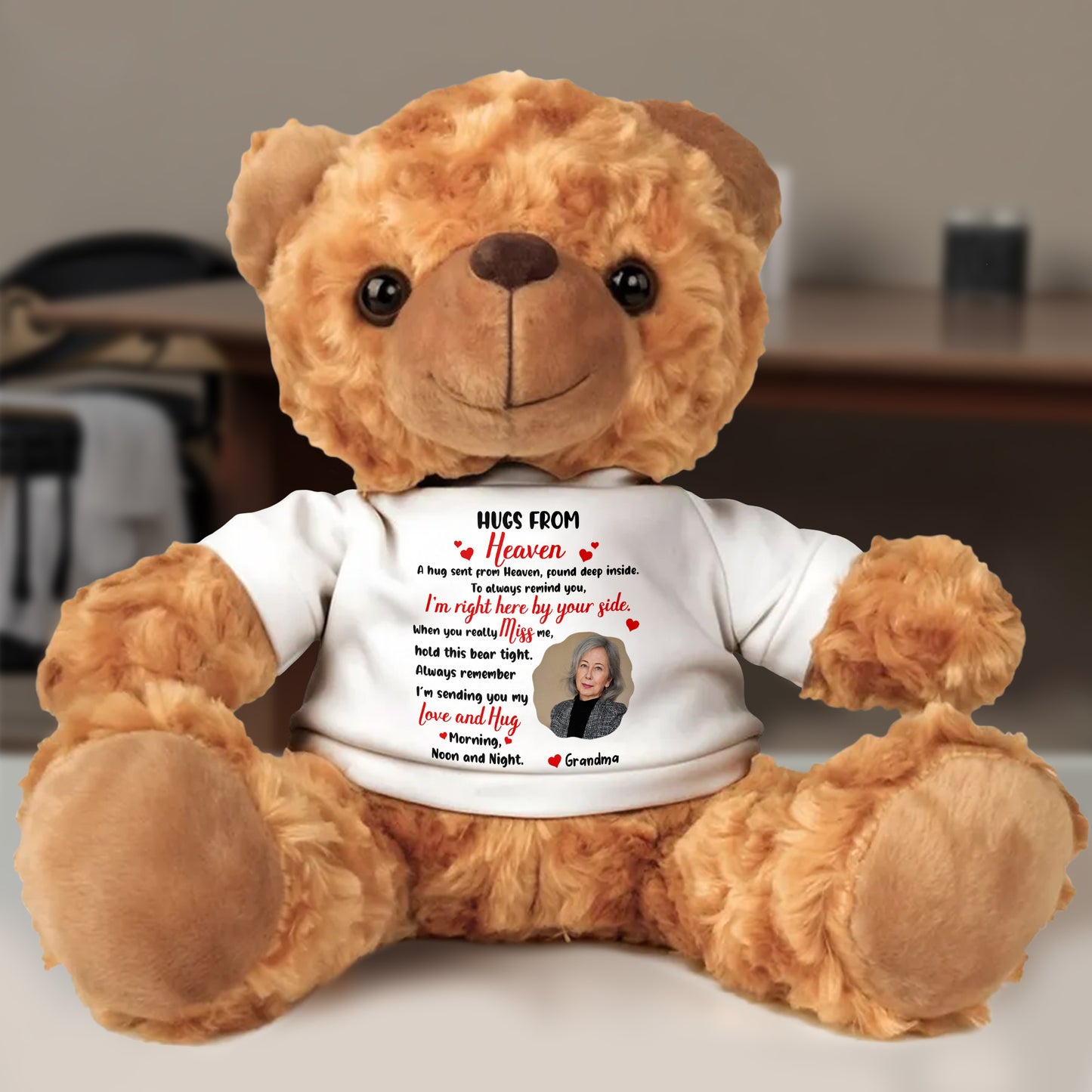 Hugs From Heaven, Teddy Bear and Hearts