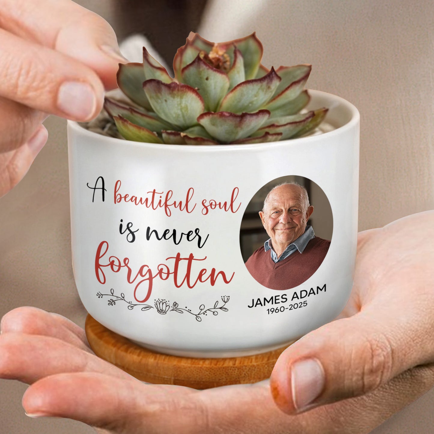 A Beautiful Soul Is Never Forgotten, Floral Accents