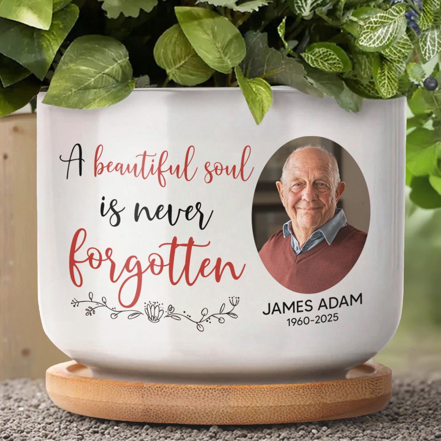 A Beautiful Soul Is Never Forgotten, Floral Accents