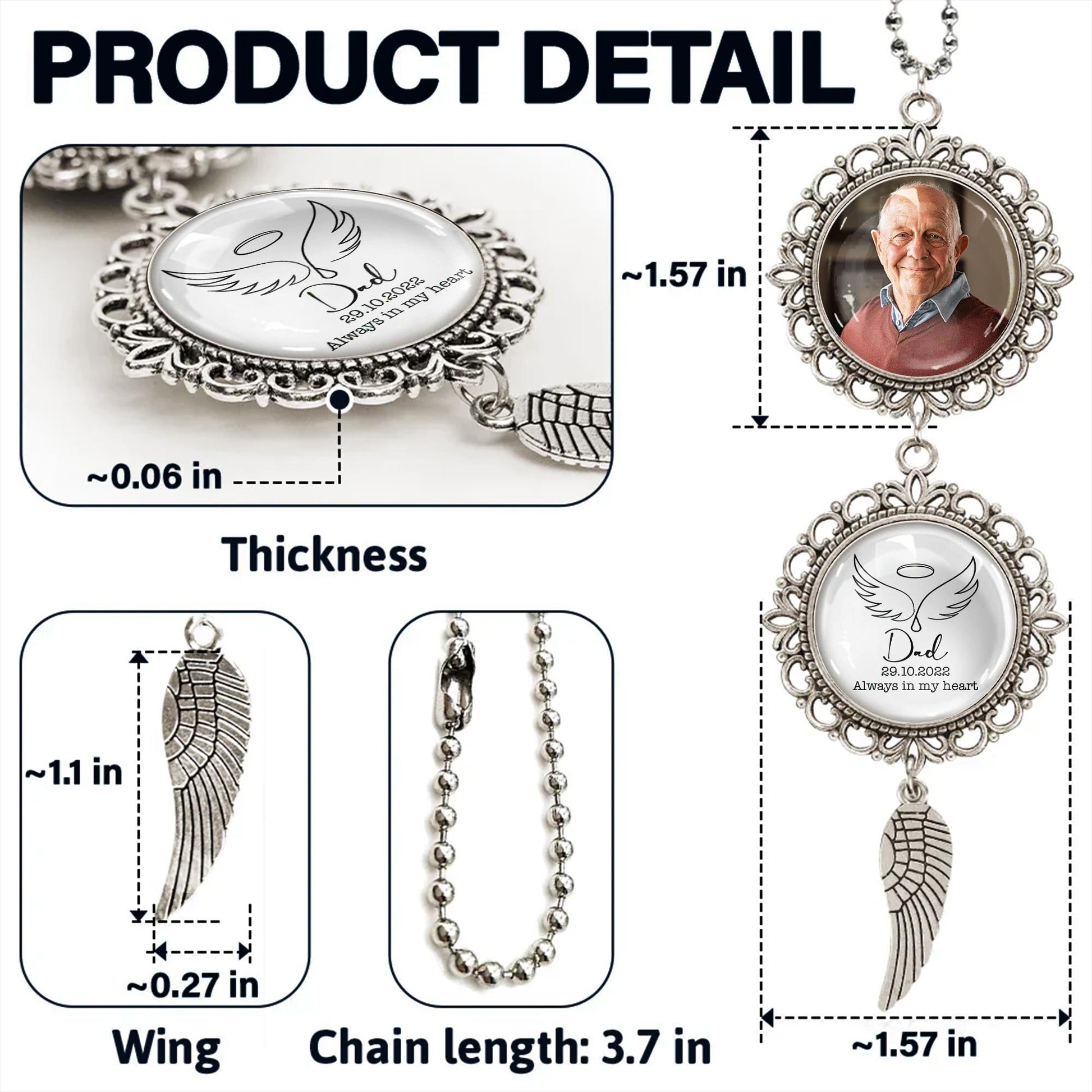 Always In My Heart, Angel Wing and Pendant Charm