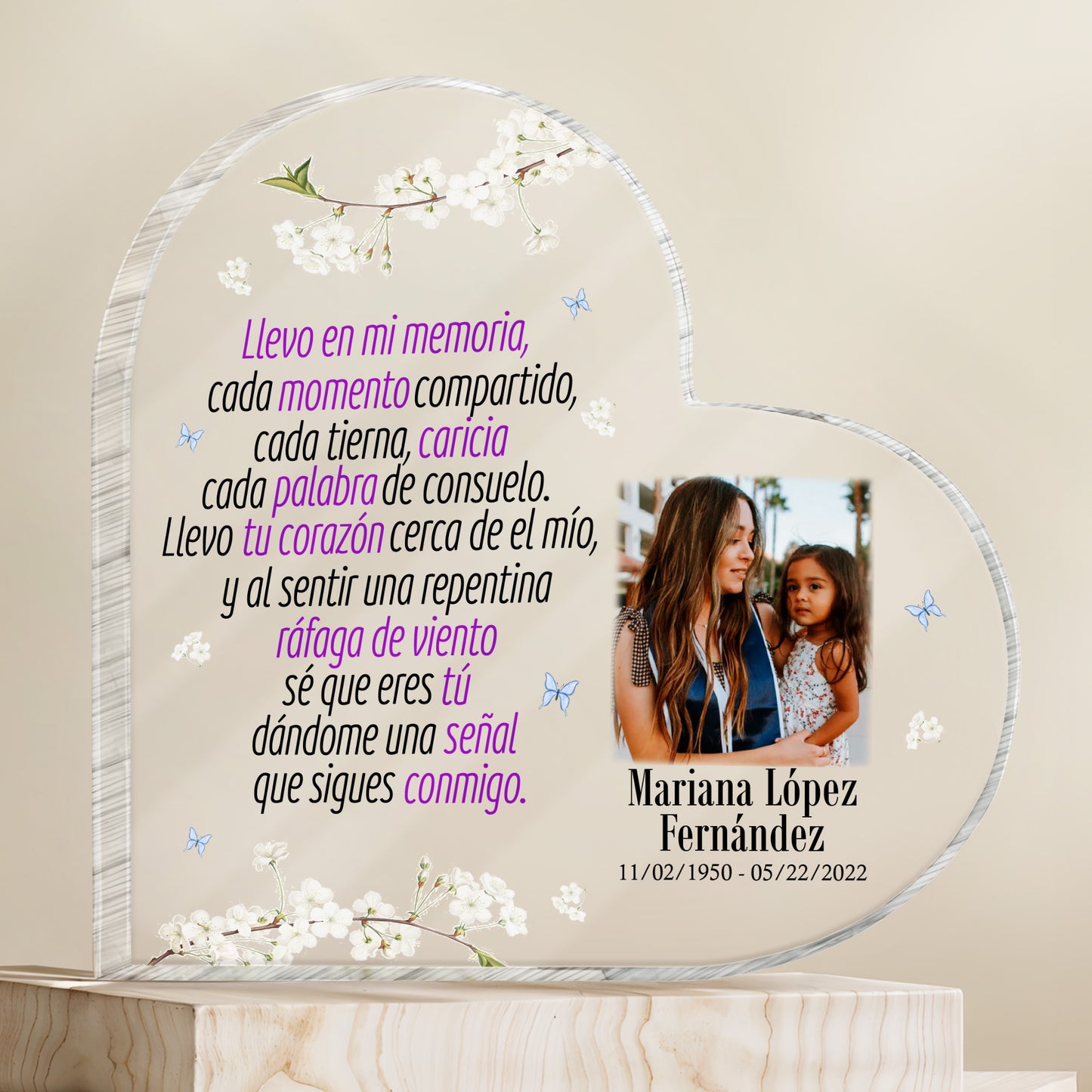 Llevo En Mi Memoria, Cada Momento Compartido, Flowers and Butterflies