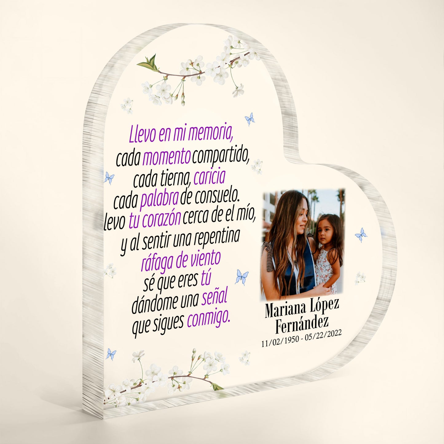 Llevo En Mi Memoria, Cada Momento Compartido, Flowers and Butterflies