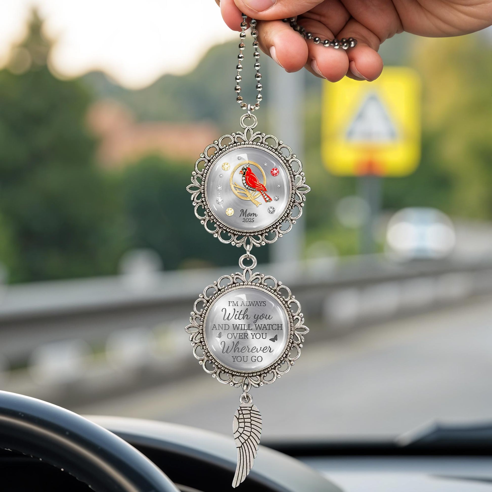 I'm Always With You And Will Watch Over You Wherever You Go, Angel Wing, Bird and Flowers