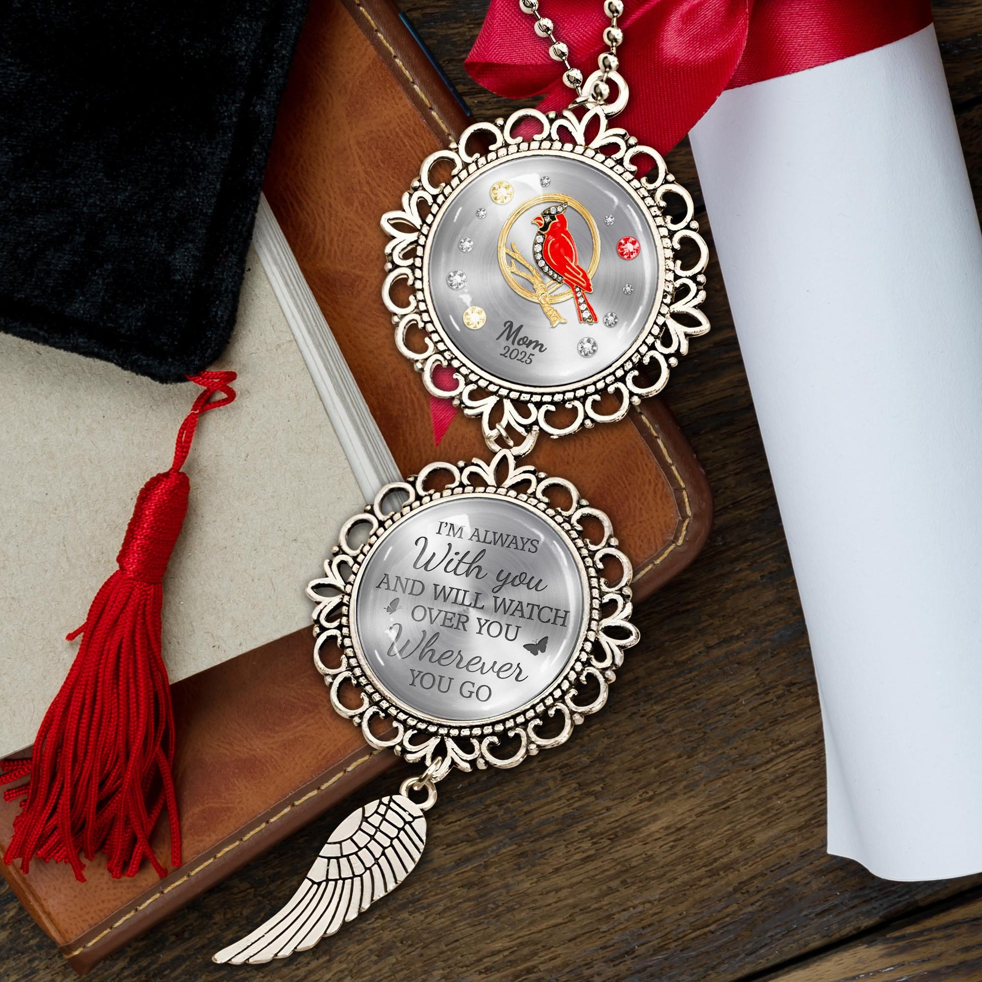 I'm Always With You And Will Watch Over You Wherever You Go, Angel Wing, Bird and Flowers