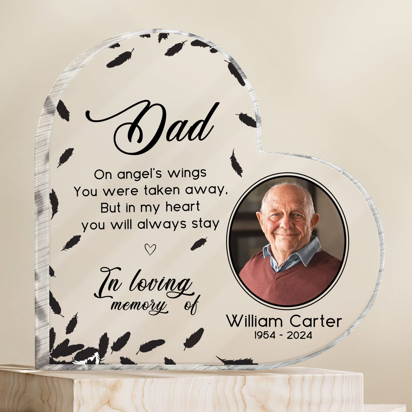 Dad, On Angel's Wings You Were Taken Away, Feathers