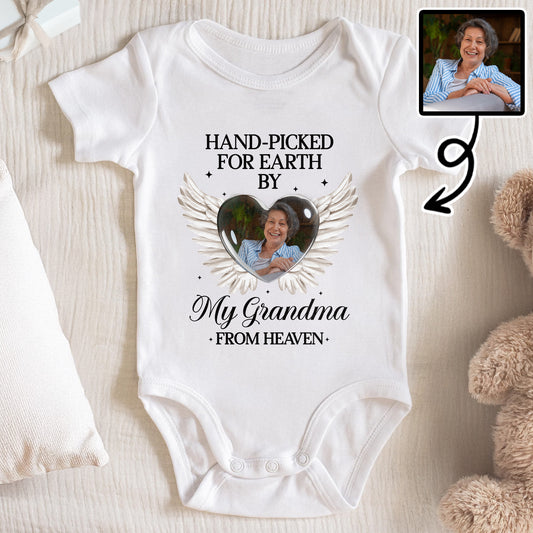 Hand-picked for Earth by My Grandma from Heaven, Wings and Photo Frame