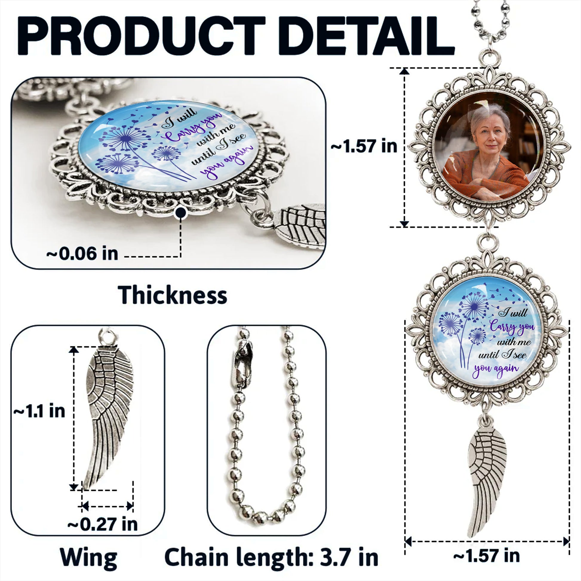 I Will Carry You With Me Until I See You Again, Angel Wing and Flowers