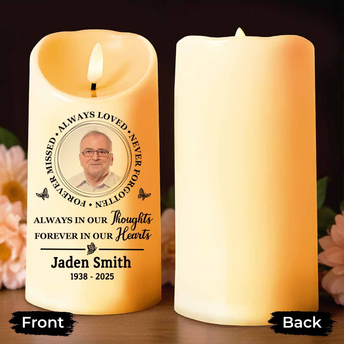 Always In Our Thoughts, Forever In Our Hearts Memorial Candle