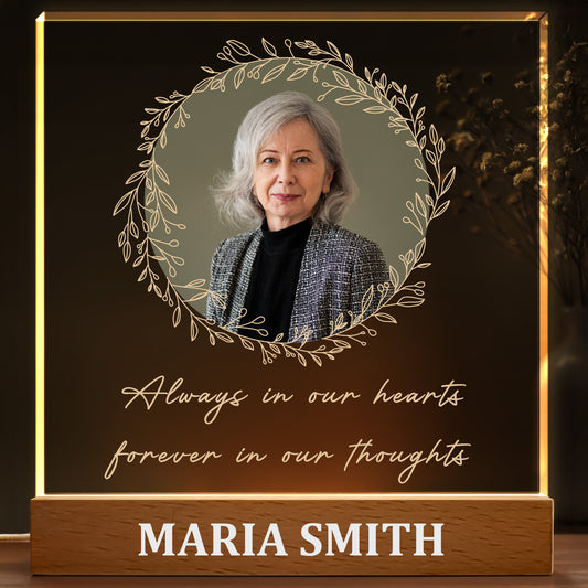 Always in Our Hearts, Forever in Our Thoughts, Wreath and Portrait