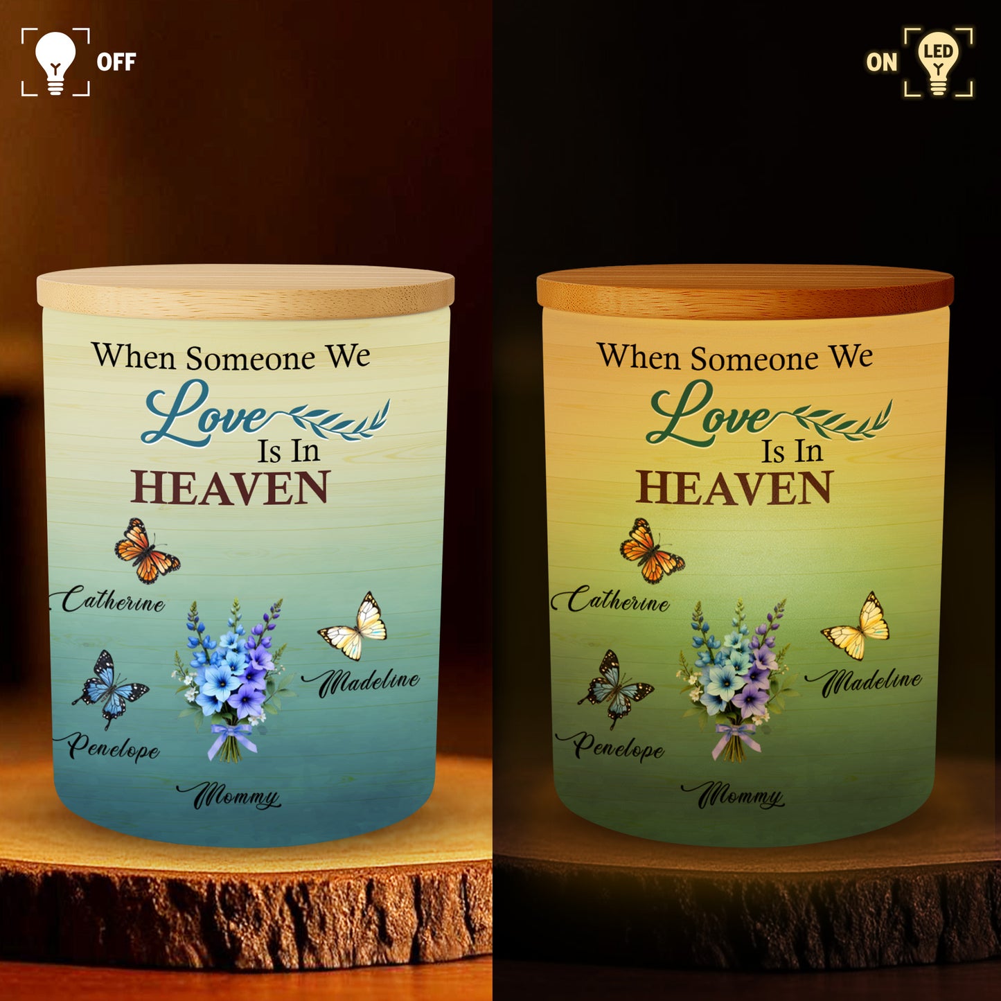 When Someone We Love Is In Heaven, Butterflies And Flowers