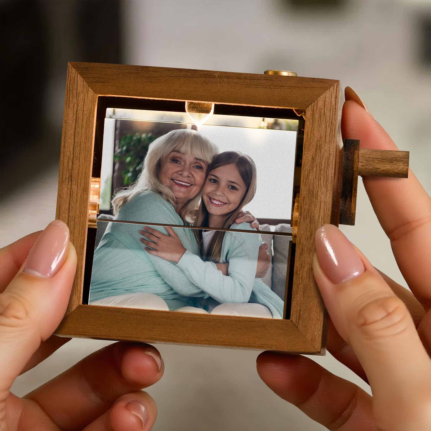 Missing You Always, Wooden Frame With Light