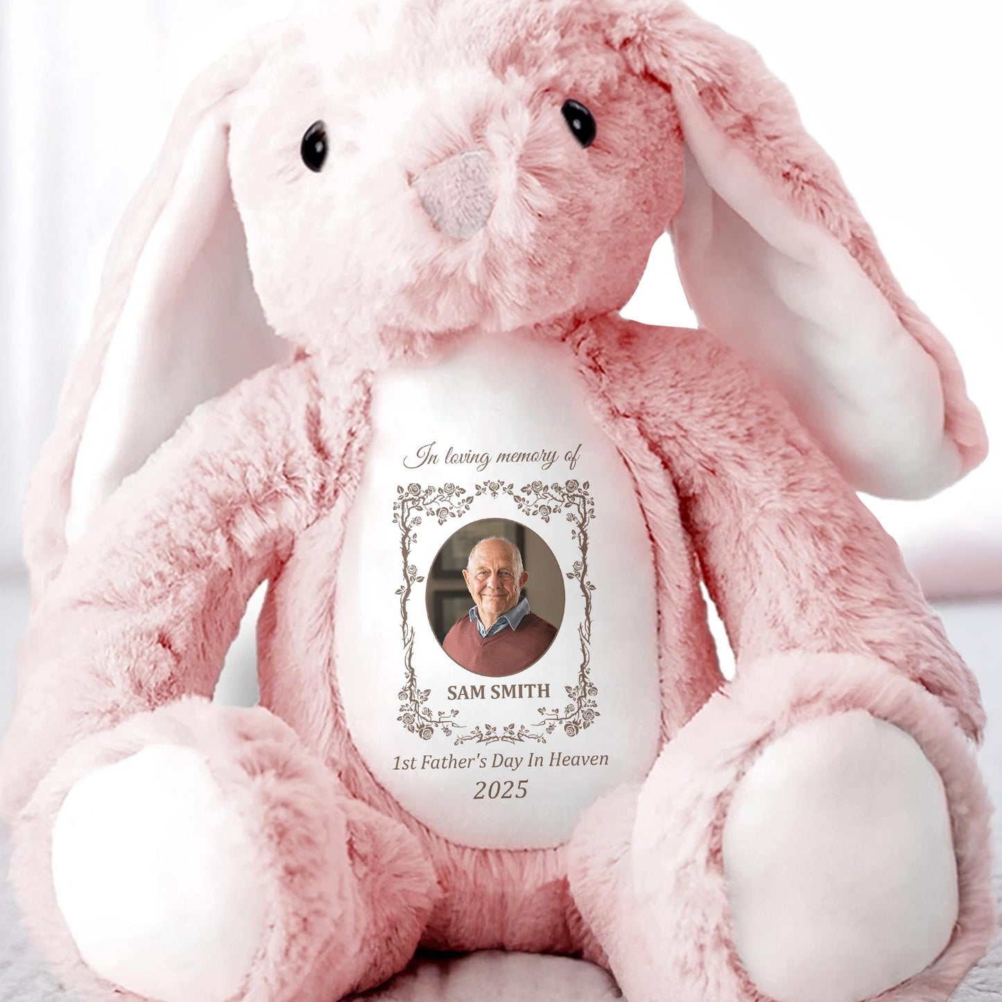 In Loving Memory of Sam Smith, 1st Father's Day in Heaven 2025, Photo Frame and Memorial Text