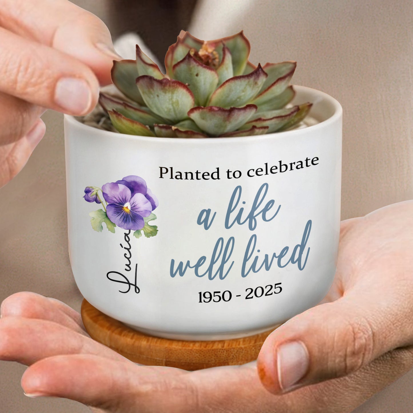 Planted To Celebrate A Life Well Lived, Pansy Flowers