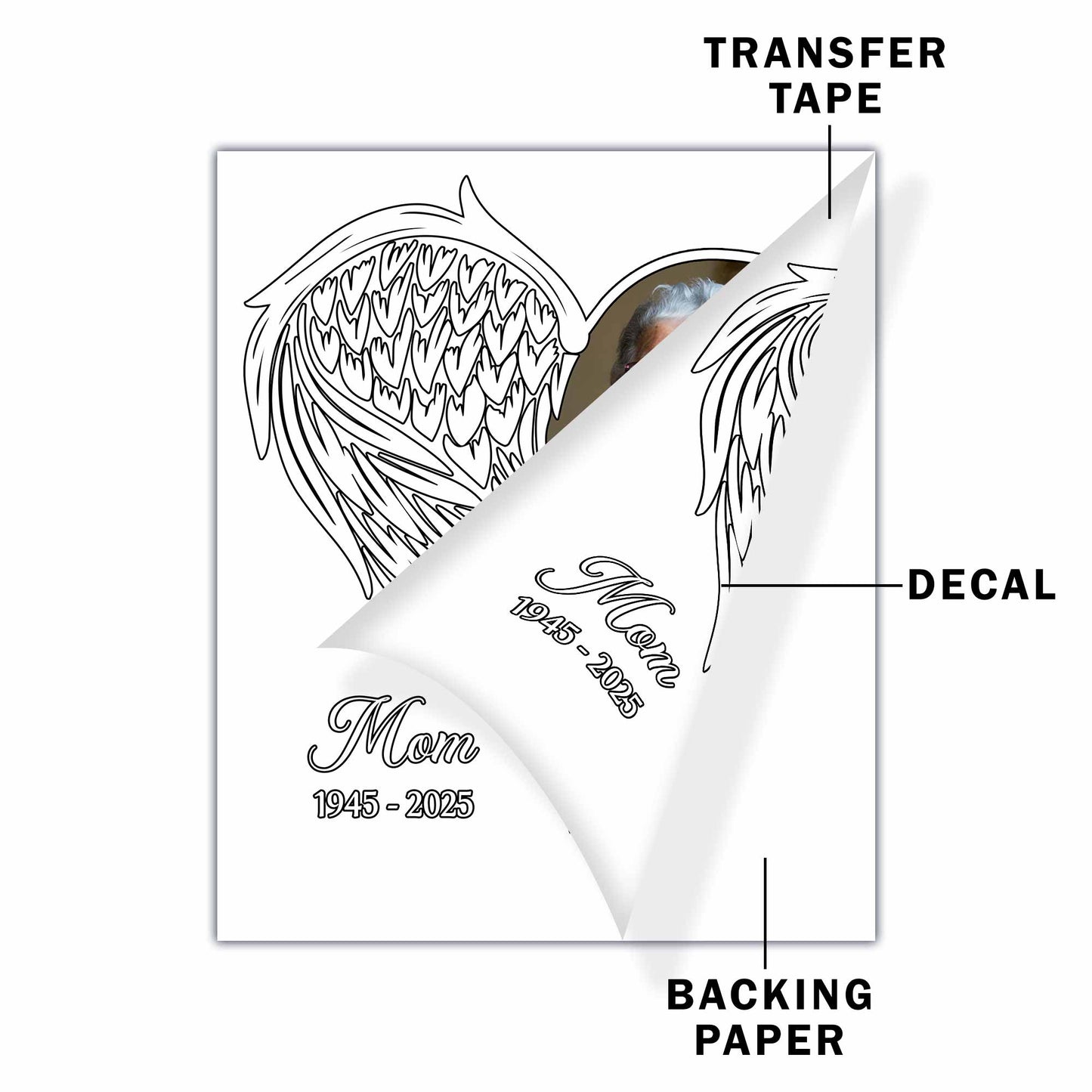 Never Drive Faster Than Your Guardian Angel Can Fly, Angel Wings Heart
