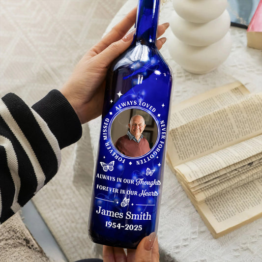 Always In Our Thoughts, Forever In Our Hearts Blue Bottle