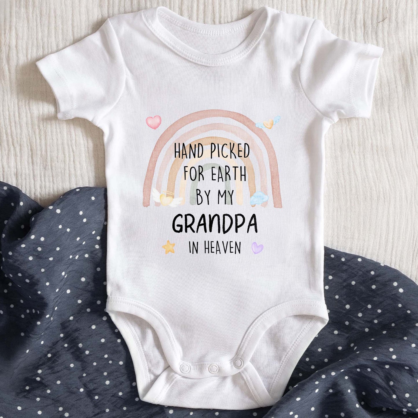 Hand Picked For Earth, Rainbow and Stars Design