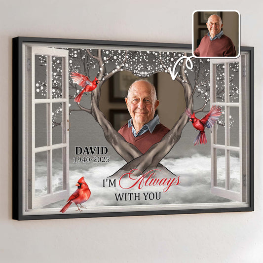 I'm Always With You, Window View With Red Cardinal