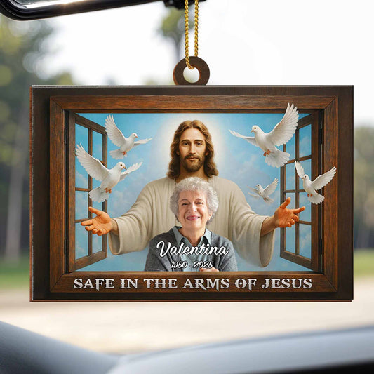 Safe In The Arms Of Jesus, Featuring Jesus And Doves