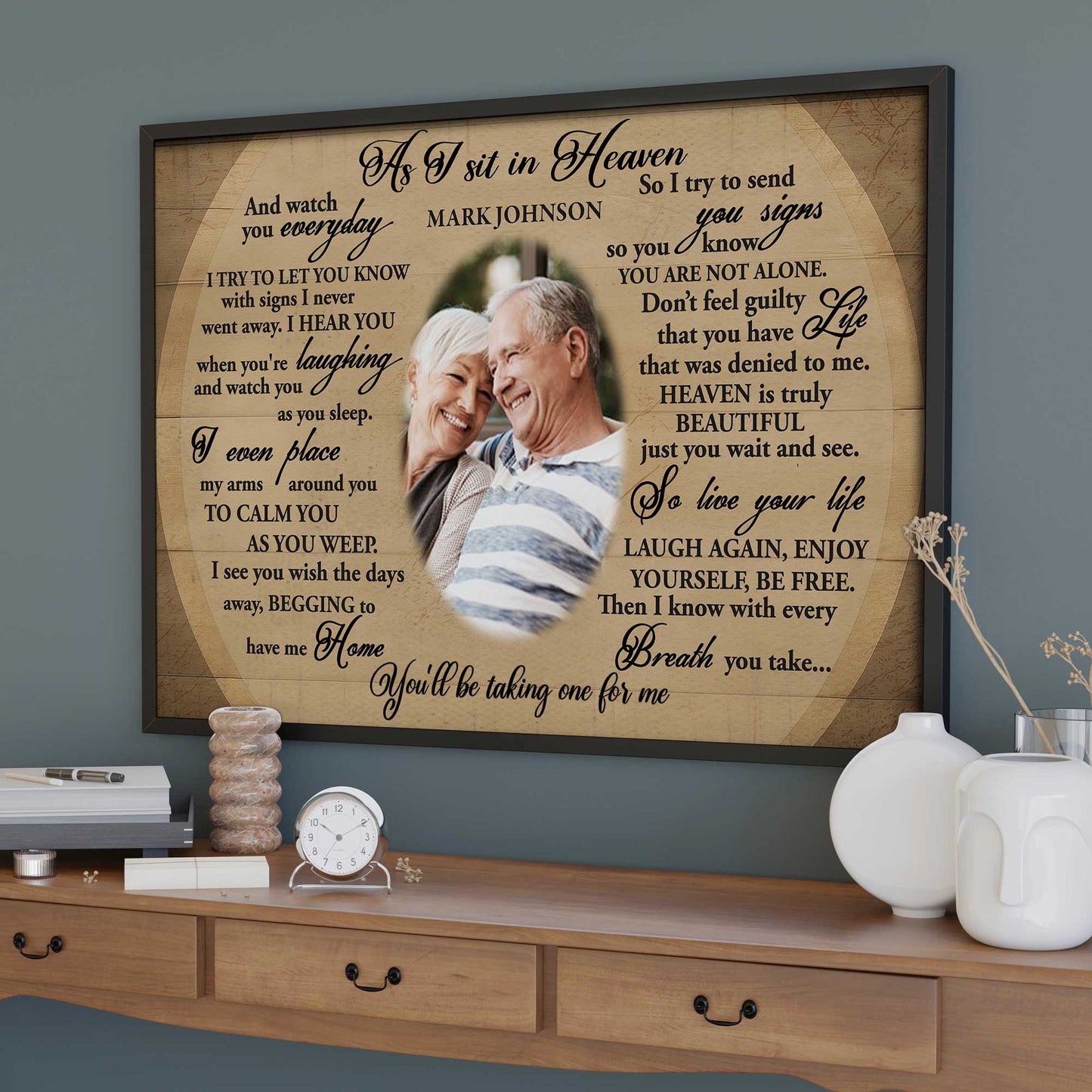 As I Sit In Heaven And Watch You Everyday, Senior Couple Remembered