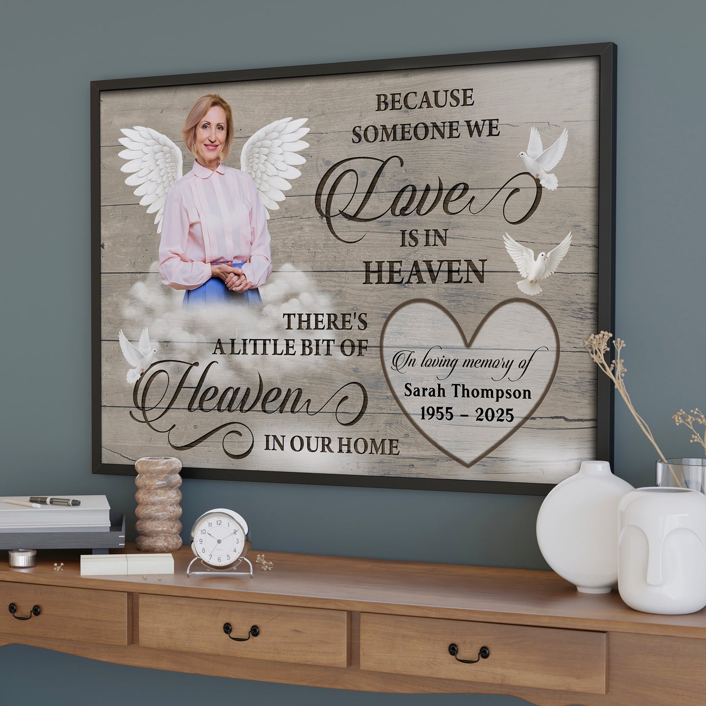 Because Someone We Love Is In Heaven, Wings and Heart Design