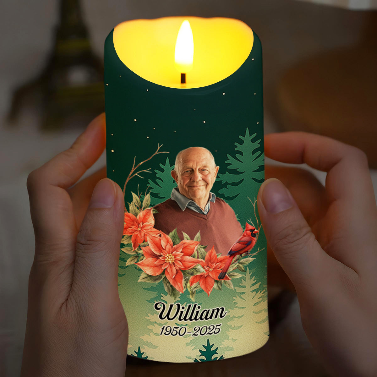 Those We Love Don't Go Away, Memorial LED Candle - Personalized Custom LED Candle - HME254_LECA