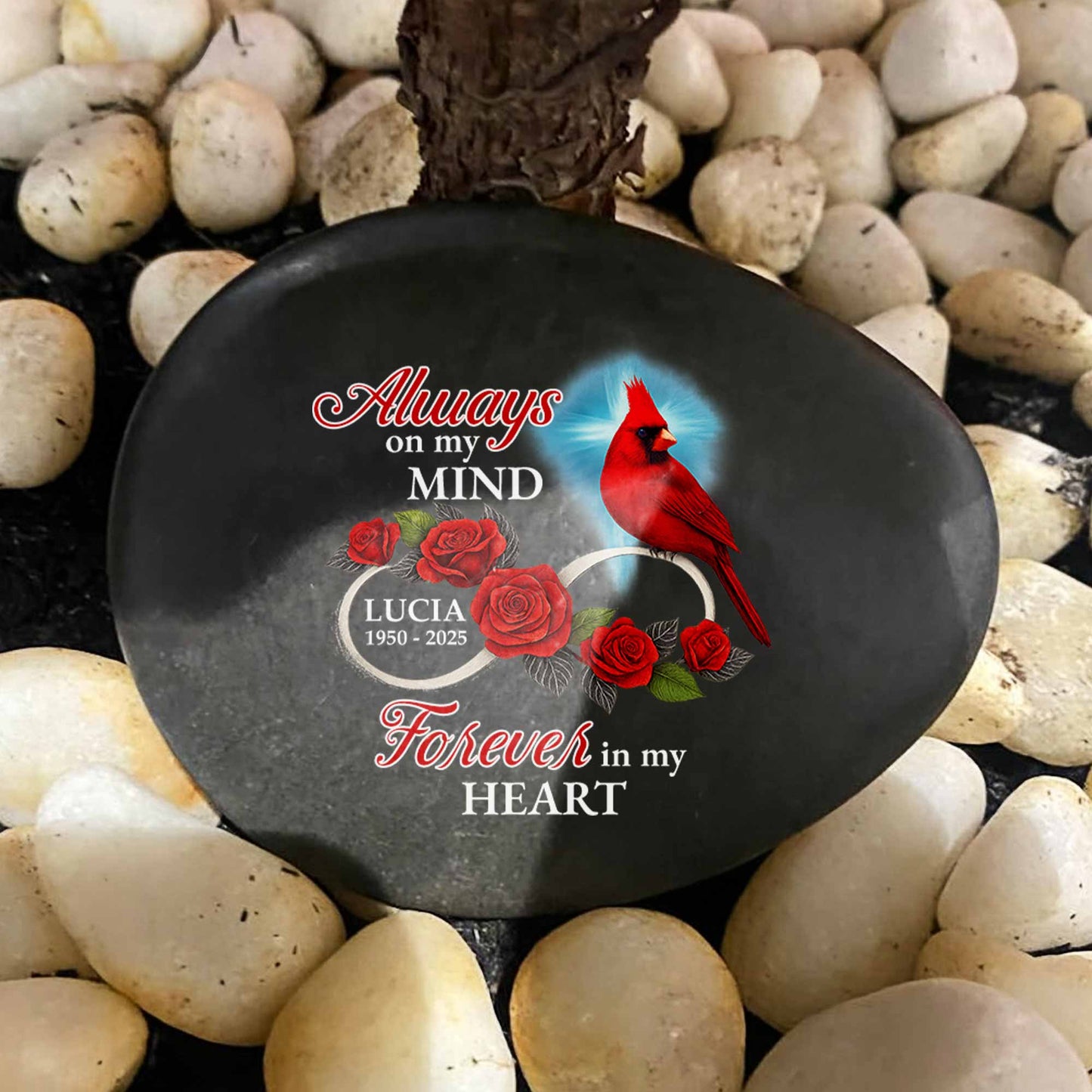 Always On My Mind Forever In My Heart With Cardinal And Roses