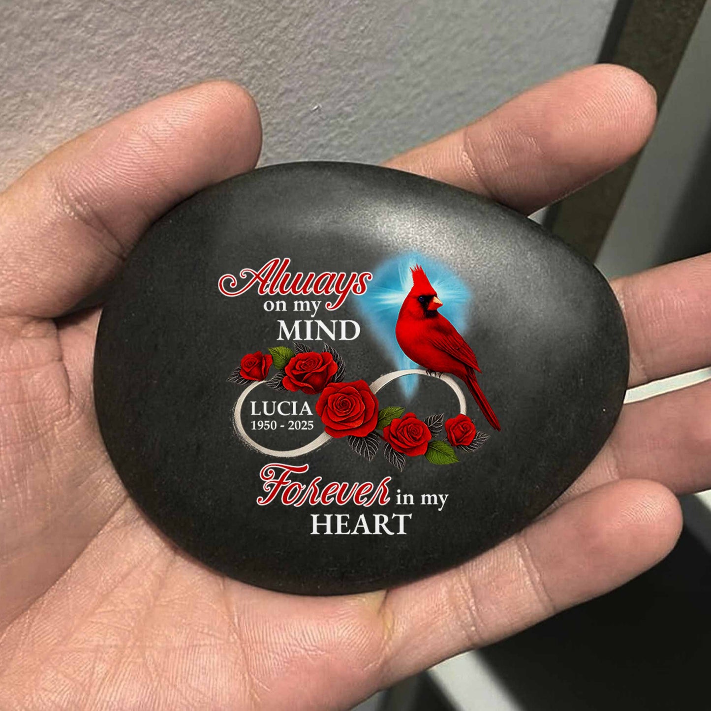 Always On My Mind Forever In My Heart With Cardinal And Roses