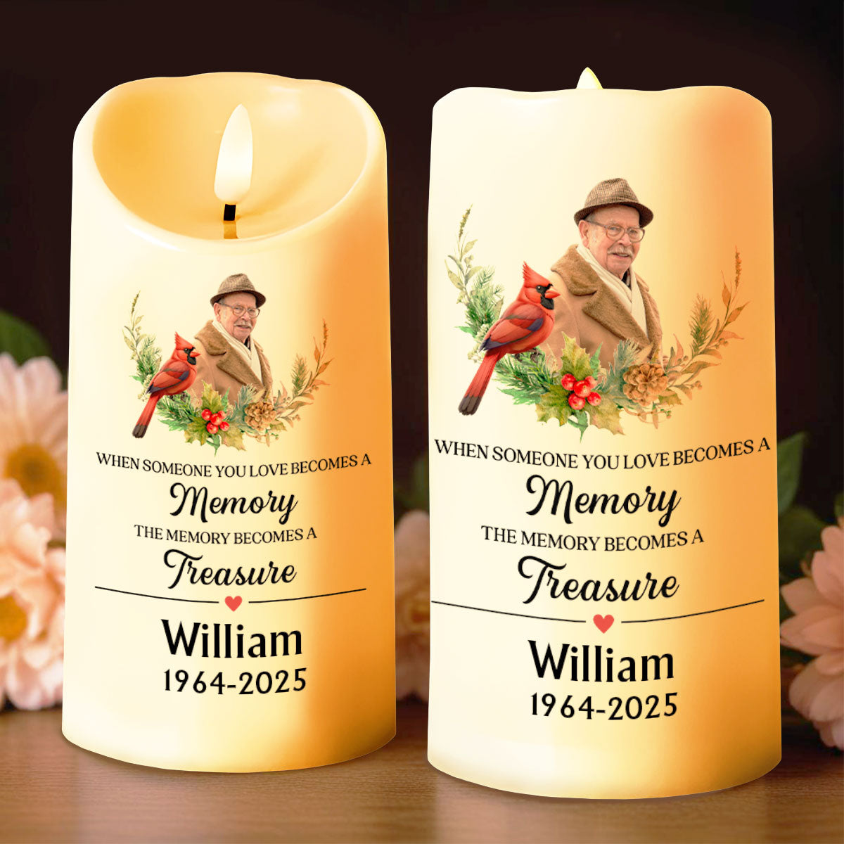 When Someone You Love Becomes A Memory - Personalized Custom LED Candle - HME255_LECA