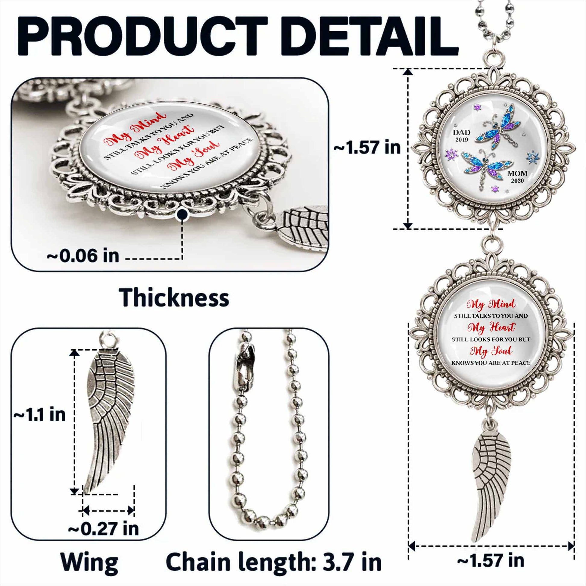 My Mind Still Talks To You, Angel Wing Pendant