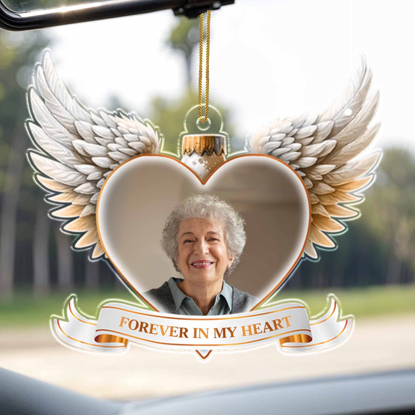 Forever in My Heart Heart and Wings Ornament