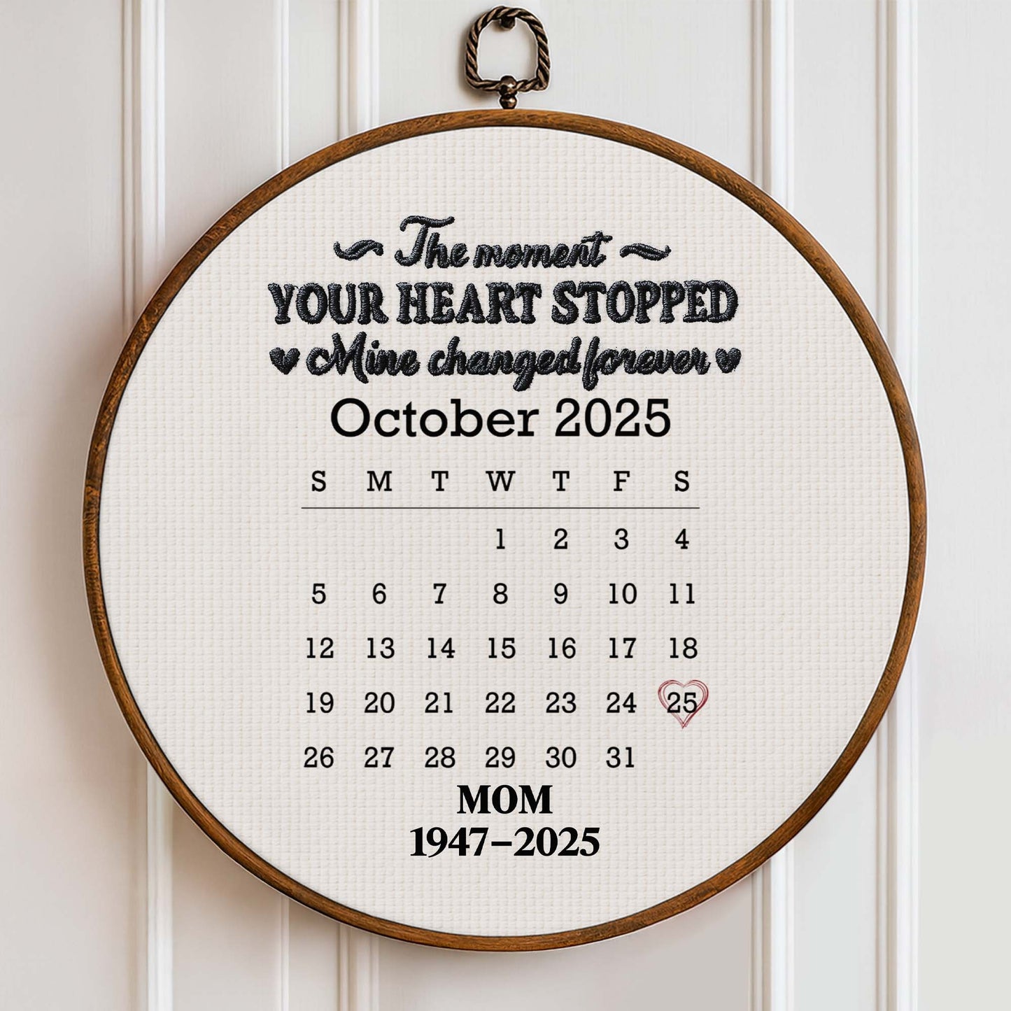The Moment Your Heart Stopped, Calendar Design