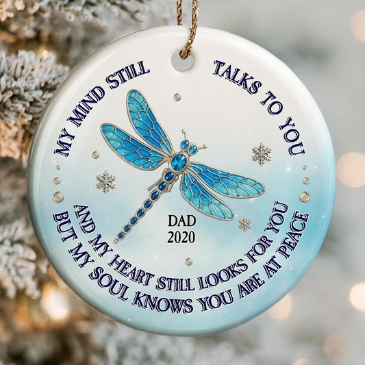 My Mind Still Talks To You, Dragonfly Snowflake Ornament