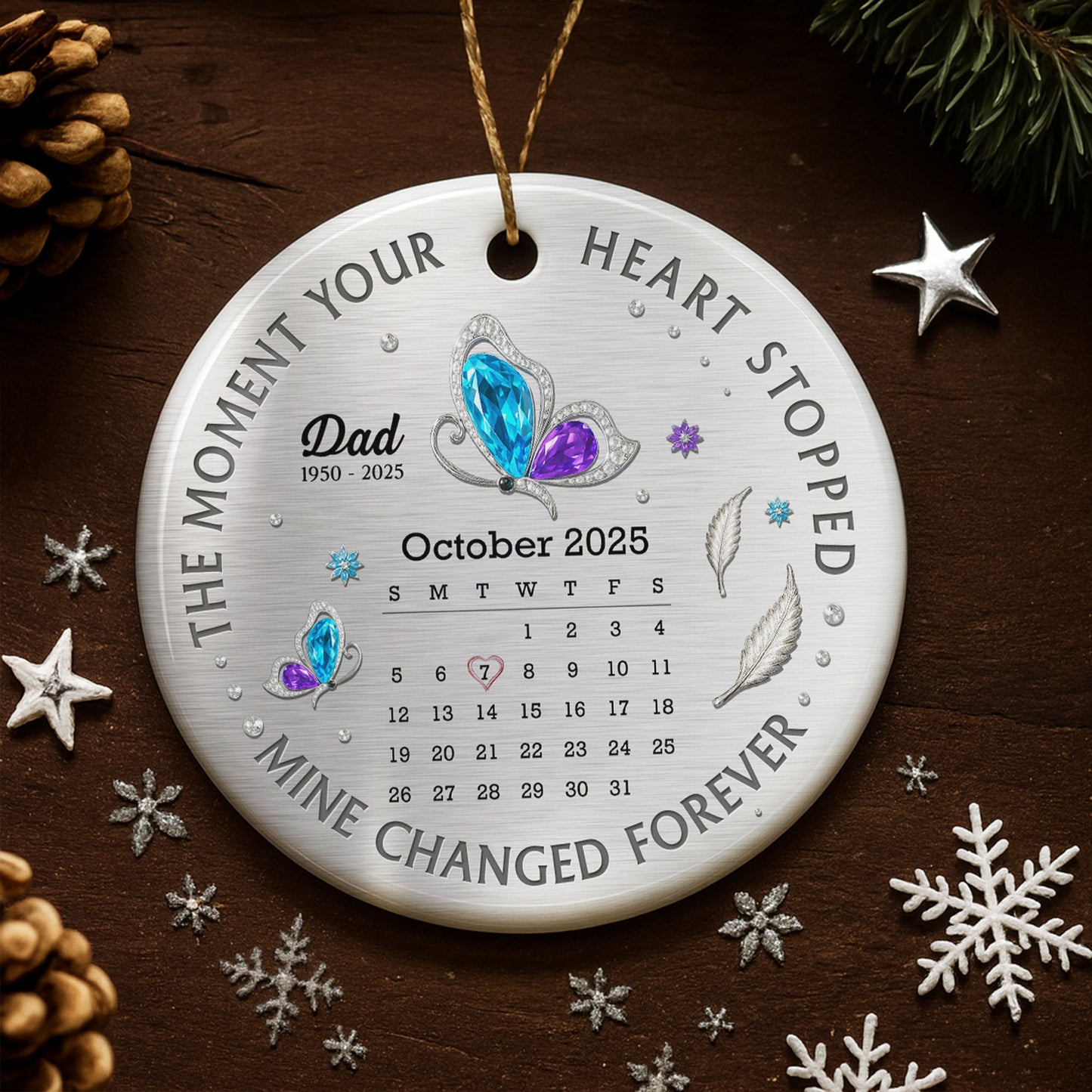 The Moment Your Heart Stopped, Heart and Leaves Ornament