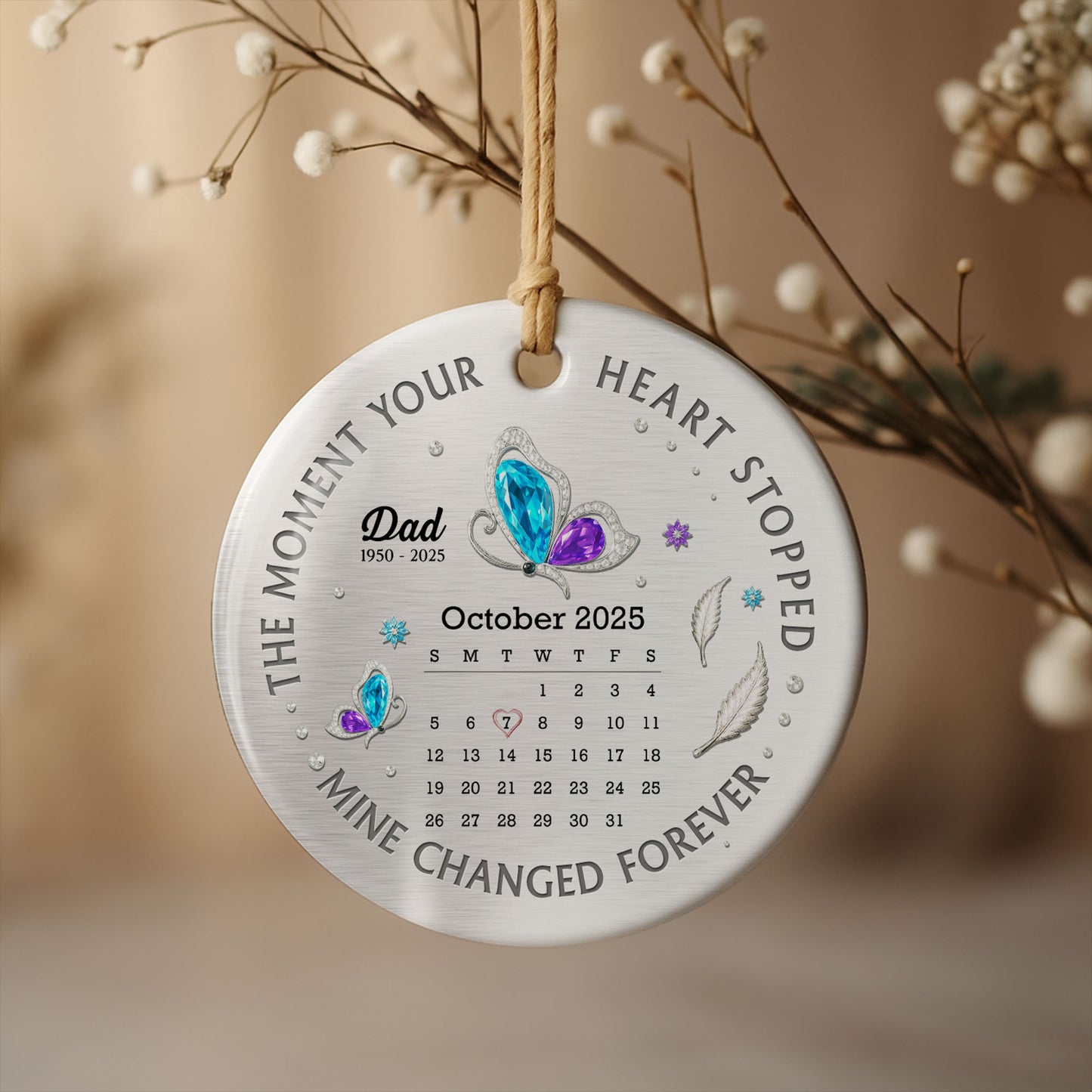 The Moment Your Heart Stopped, Heart and Leaves Ornament